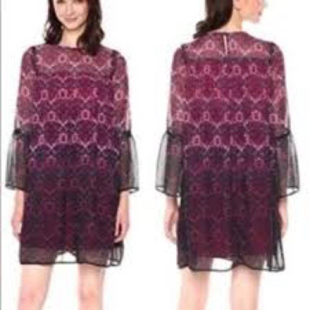 Nanette Lepore Floral Ombré Shift Dress